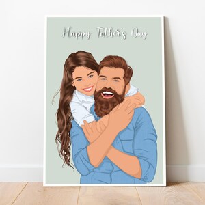 Portrait personnalisé sans visage à partir d’une photo – Famille, Papa, Maman, Cadeau personnalisé pour la fête des pères, ou une fête