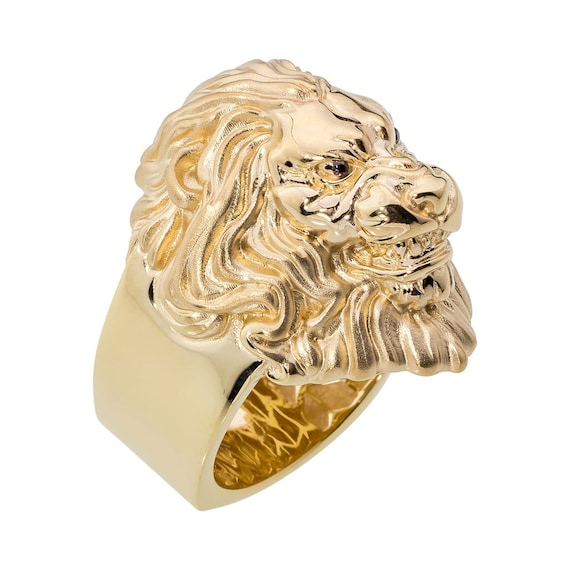 14k lion ring discount