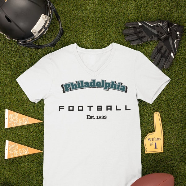T-shirt de football de Philadelphie, 100 % coton