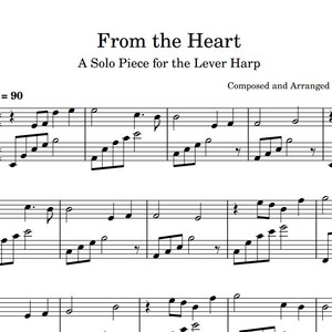 From the Heart (Sheet Music for Lever Harp)