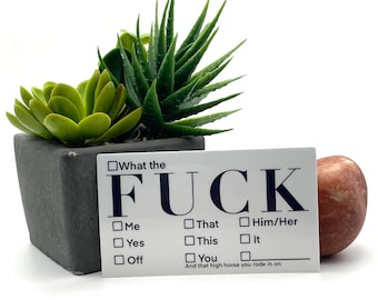 That the F*ck options sticker, toolbox trades funny silly trendy girly gift for him or her dark adult humor vibes decal sarcastic minimalist