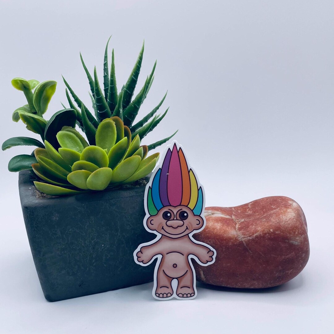 Troll Doll Sticker, Funny Sticker Cute Sticker Laptop Sticker Notebook ...