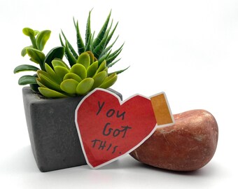 You are enough heart, scribble cutout inspirational cute unique girl power positive vibes trendy motivational self care gift joy sticker