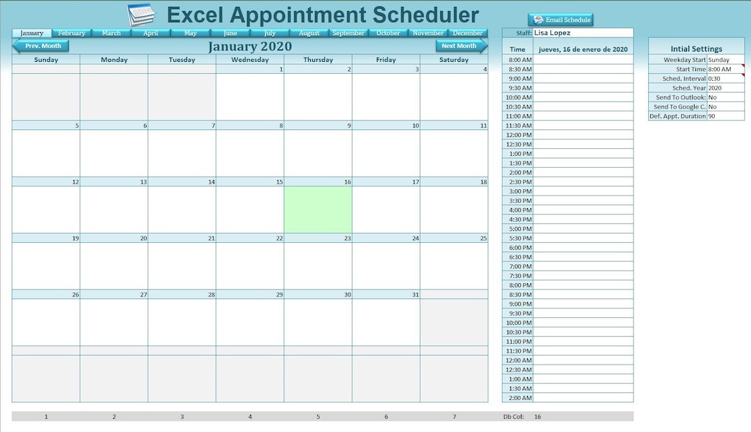 Excel appointment scheduler v2 excel vba templates instant download etsy