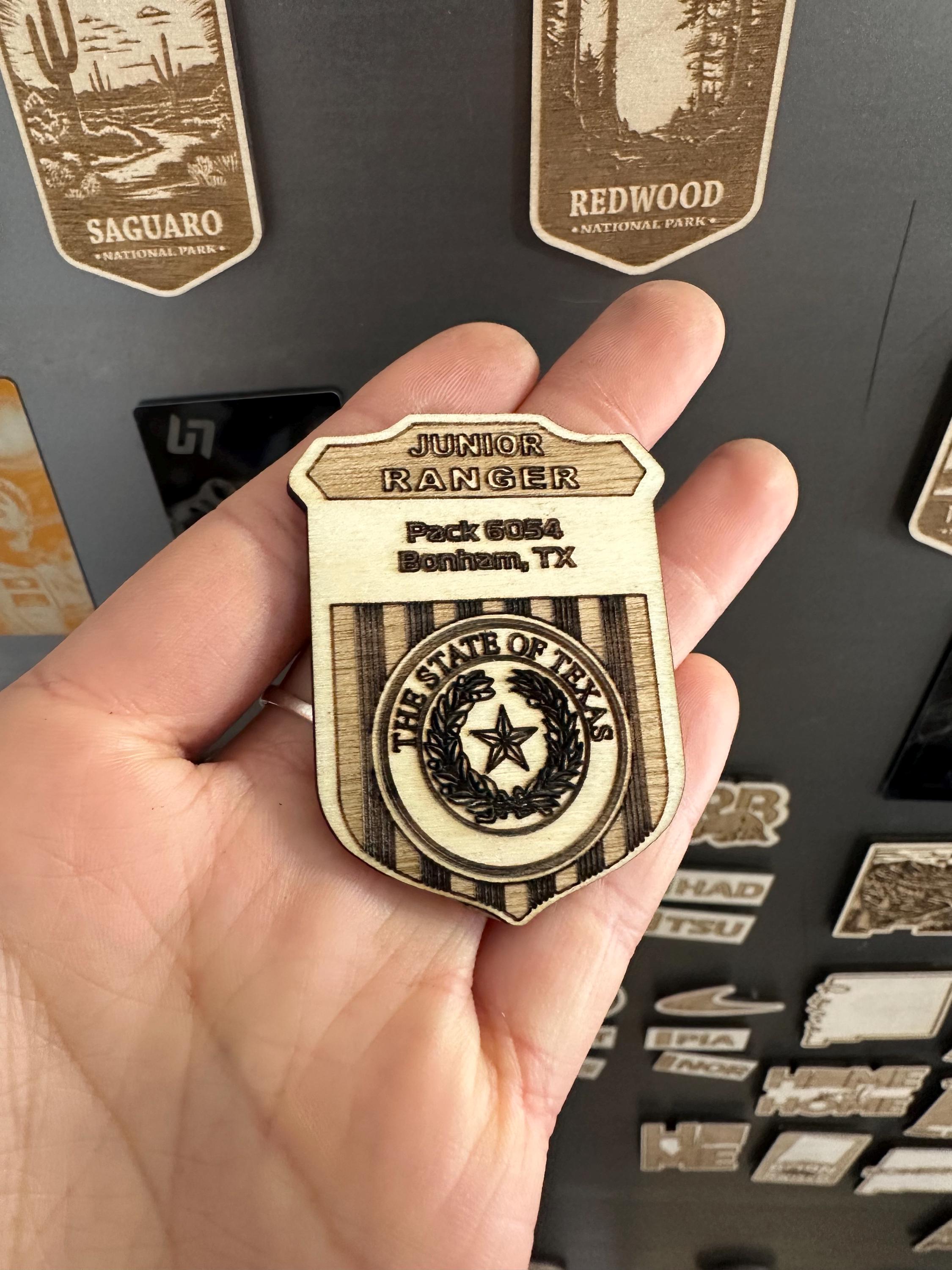 Junior Ranger Custom Badge Pin NPS National Park Service