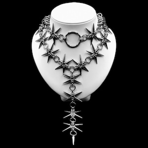 Handmade Stainless Steel Chainmail Choker: Goth Punk Necklace