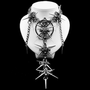 Handmade Stainless Steel Chainmail Choker: Goth Punk Necklace