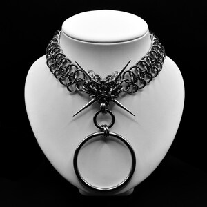 Handmade Stainless Steel Chainmail Choker: Goth Punk Necklace