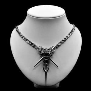 Handmade Stainless Steel Chainmail Necklace: Goth Punk Jewelry