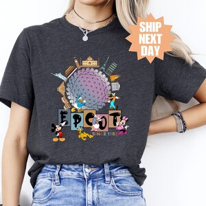 Shirt wereldreiziger, shirt Disney Epcot, shirt Disney Castle, shirt Disneyland vakantie, shirt Disney Epcot 2024, shirt Mickey en vrienden