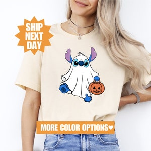 Stitch Boo Ghost Halloween T-Shirt, Disney Stitch Horror Halloween Shirt, Disney Stitch Halloween Shirt, Lilo & Stitch Halloween T-Shirt