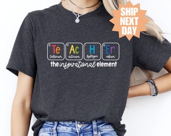 L'élément inspirant de l'enseignant, chemise enseignant drôle, rentrée des classes, cadeau enseignant rapide, cadeau enseignant mignon, chemise ambiance enseignant
