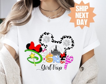 Disney Mädchen Reise 2024, Disney Schloss 2024 Shirts, Disney Frauen Kreuzfahrt Shirt, Disney Schloss Shirt, Cartoon Besties T-Shirt, Disneyland Reise