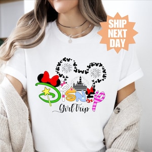 Disney Girls Trip 2024, Disney Castle 2024 Shirts, Disney Women Cruise Shirt, Disney Castle Shirt, Cartoon Besties T-Shirt, Disneyland Trip