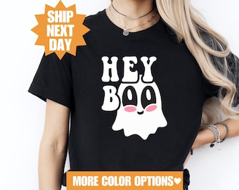 Felpa fantasma di Halloween, maglietta carina di Halloween, maglietta Halloween Hey Boo, maglietta della famiglia spettrale di Halloween, maglietta carina Halloween Boo