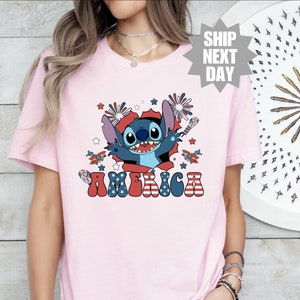 Stitch 4th of July Shirt, Disney Stitch America Shirt, Stitch T-Shirt, Stitch Disney Shirt, Disney Shirt, Stitch Sweatshirt, Lilo And Stitch