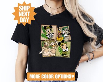 Micky und Minnie Safari T-Shirt, Disney Animal Kingdom T-Shirt, Vintage Tierreich Geschenk, Disney Safari Trip Shirt, Wild Life T-Shirt