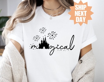 Magliette Disney, Magliette Disney Donna, Disney Magical, Maglietta Disney per la famiglia, Maglietta per le vacanze in famiglia, Maglietta Disney World, Maglietta Disney Castle