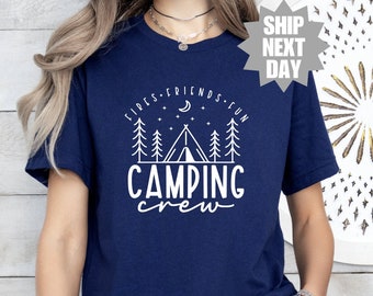 Camping Crew Shirt, Love Camper Shirt, Adventure Shirt for Her, Nature Lover Gift, Lightning Camp Shirt, Camping Friends Shirt, Camp Crew