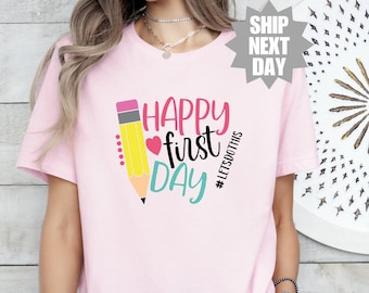 Camiseta de maestro de primer grado, camiseta de vida de maestro, camiseta de regreso a la escuela para niños, camiseta de feliz primer día de escuela, regalo para maestro, regreso a la escuela
