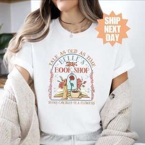 Book Lover Gift, Belle’s Book Cafe Shirt, Tale as Old as Time, Librarian Book Lover Gift, Princess Belle's Book Shop, Disney Belle Princess