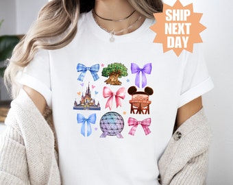 Coquette Bows Disneyworld Shirt, Ribbon Minnie Mouse Shirt, Coquette Aesthetic, Disney Mickey And Minnie Love T-Shirt, Disney World T-Shirt