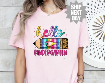 Kindergarten Student Shirt, Hello Kindergarten Grade, Kindergarten Teacher Shirt, Kindergarten Teacher, Kinder Garten Shirt, Teacher T-Shirt