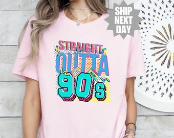 90's Raised Vintage Style Shirt, 90's Raised Vintage Style Shirt, 90s Shirt Women, Gift for 90's Lover T-Shirt,  Straight Outta 90's Shirt
