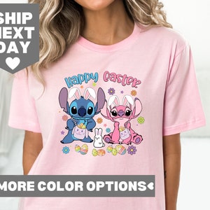 Lilo Stitch Happy Easter Shirt, Disney Stitch Happy Easter Shirt, Easter Disney Stitch Shirt, Stitch Bunny Shirt, Disney Happy Easter Shirt