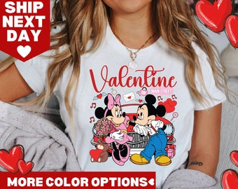 Disney Mickey Minnie Love Sweatshirt, Disney Valentines Day Vacation Shirt, Mickey Disney Valentine T-Shirt, Mickey Minnie Valentine Shirt