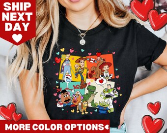 Koszulka Toy Story Valentine, Bluza Toy Story Friends, Bluza z postaciami Disneya Love, Sweter Disney World Toy Story Valentines Day