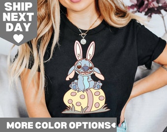 Bonita camiseta con punto de Pascua, camiseta de Pascua de Magic Kingdom, camiseta de Feliz Pascua, bonito regalo de Pascua para ella, día de Pascua, camiseta con punto de Pascua de Disney