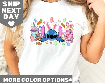 Stitch Frohe Ostern T-Shirt, Süßes Stitch Ostern Shirt, Disney Stitch Frohe Ostern Shirt, Stitch Bunny Shirt, Lilo Stitch Frohe Ostern Shirt