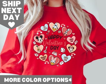 Mickey and Minnie Sweatshirt, Disney Valentines Day Sweatshirt, Disney Mickey Minnie Valentines Day, Vintage Mickey and Minnie Sweatshirt