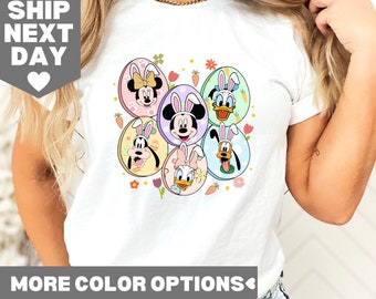 Disney Ostern Shirt, Disney Figuren Ostern Sweatshirt, Unisex Disney Ostertag T-Shirt, Disney Osterei Shirt, Disney Familie Ostern