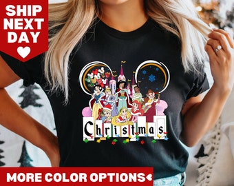 Schattige Belle Tiana Rapunzel Ariel Assepoester jasmijn T-shirt, Disneyland vakantie vakantie familiecadeau, shirt Disney prinses personages