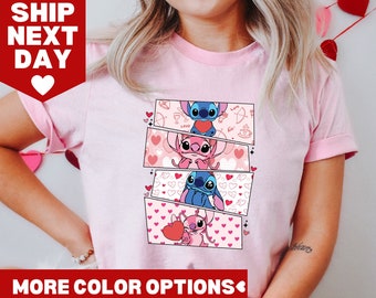 Camiseta de San Valentín de Disney, camiseta de San Valentín de Lilo y Stitch, sudadera de San Valentín de Disney, camiseta de San Valentín, camiseta de San Valentín de Stitch