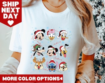 Mickey And Friends Christmas Shirt, Mickey and Friends Very Merry Xmas Tee, Cute Disney Christmas Tees, Disney Family Christmas Shirt