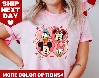 Mickey and Friends Disney Valentine Shirt, Disney Valentines Day Sweater, Mickey And Minnie Valentine Shirt, Mickey and Minnie Sweatshirt
