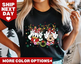 Camiseta navideña de Minnie y Daisy, camiseta de Disney para niñas, camiseta navideña de Disney para mejores amigas, camiseta navideña de Minnie y Daisy para mejores amigas, Disneyland