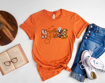 Cute Nurse Halloween Sweatshirt, Nurse Halloween Sweatshirt, Halloween Nurse T-Shirt, Spooky Halloween Shirt, Funny Halloween Nurse T-Shirt
