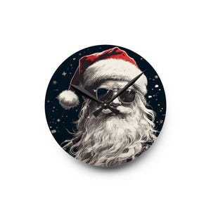 Weihnachtsmann Acryl Wanduhr, wunderliche Wohnkultur, Weihnachtsgeschenk, Weihnachtsdekoration, Weihnachtsmann Wandkunst, einzigartige Uhr