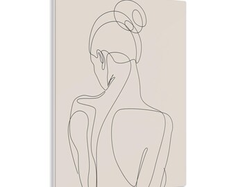 Boho Woman Silhouette - Minimalist Acrylic Print Art, Modern Home Decor, Line Art Wall Art, Contemporary Artwork, Stylish Living Room Accent
