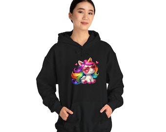 Whimsical Unicorn Hoodie for Teens and Adults, Cozy Sweatshirt, Gift for Dreamers, Cute Unicorn Apparel, Fun Unicorn Design