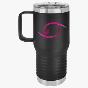 Taza de viaje con el signo del zodiaco Cáncer, 20 oz / Taza de café / Accesorios de viaje / Regalo único para ella / Aventuras al aire libre, viajes por carretera, viajes diarios