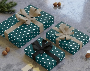Polka Dot Gift Wrapping Paper Roll, Eco-Friendly Paper, Perfect for Holidays, Birthdays, Weddings, Festive Occasions, Gift Accessories