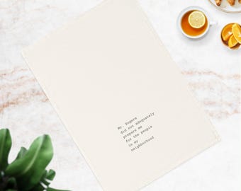 Mr. Rogers - Whimsical Cotton Tea Towel, Fun Kitchen Decor, Gift for Foodies, Unique Housewarming Gift, Kitchen Essentials