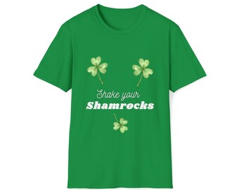 シャムロックを振ろう T シャツ – 面白い聖パトリックの日のアイルランドの T シャツ