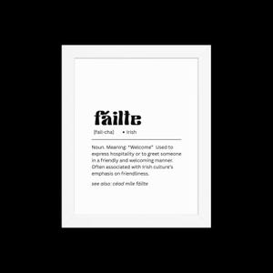 Fáilte Print Poster | Irish Welcome Wall Art | Gaelic Home Décor