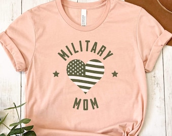 Military Mom Shirt, Military Shirt, Vintage Style Cotton T-Shirt, Basic Training, Military Homecoming, Graduation Gift